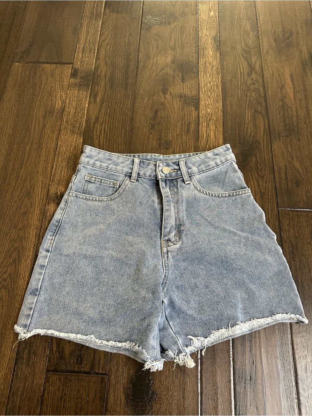 SHEIN High-Waisted Light Wash Denim Shorts